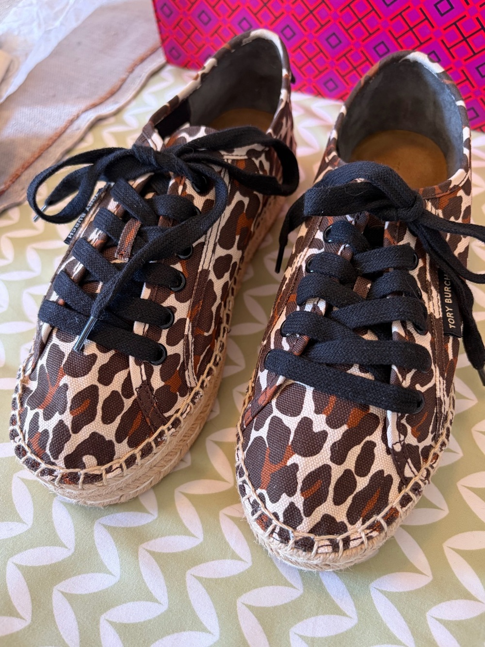 Tory Burch - Reva Leopard - Seaside Oxford Espadrille